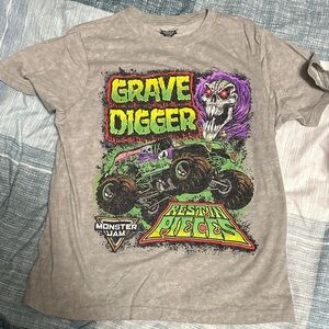 Youth size large Grave Digger monster Jam shirt